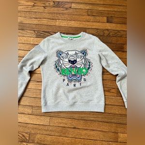 Authentic kenzo sweatshirt small women gray